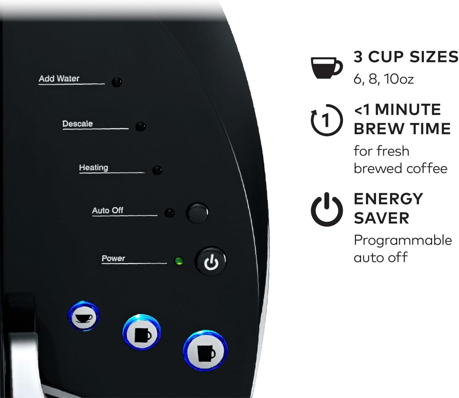 Keurig K-Classic K-Cup Pod Coffee Maker: 48oz tank, 3 brew sizes