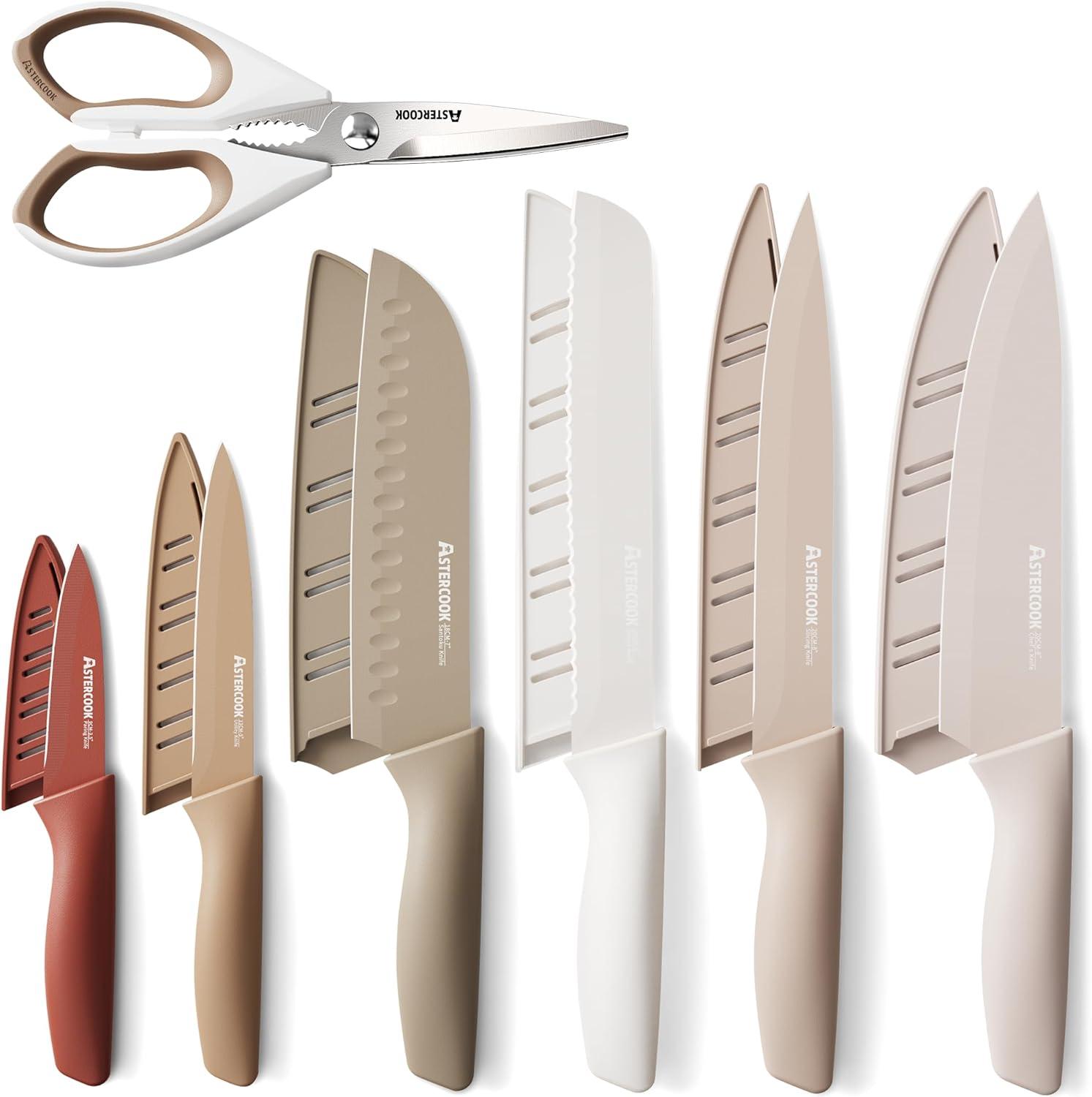 Astercook Knife Set Review: Anti-Rust, 13-Piece, Dishwasher-Safe