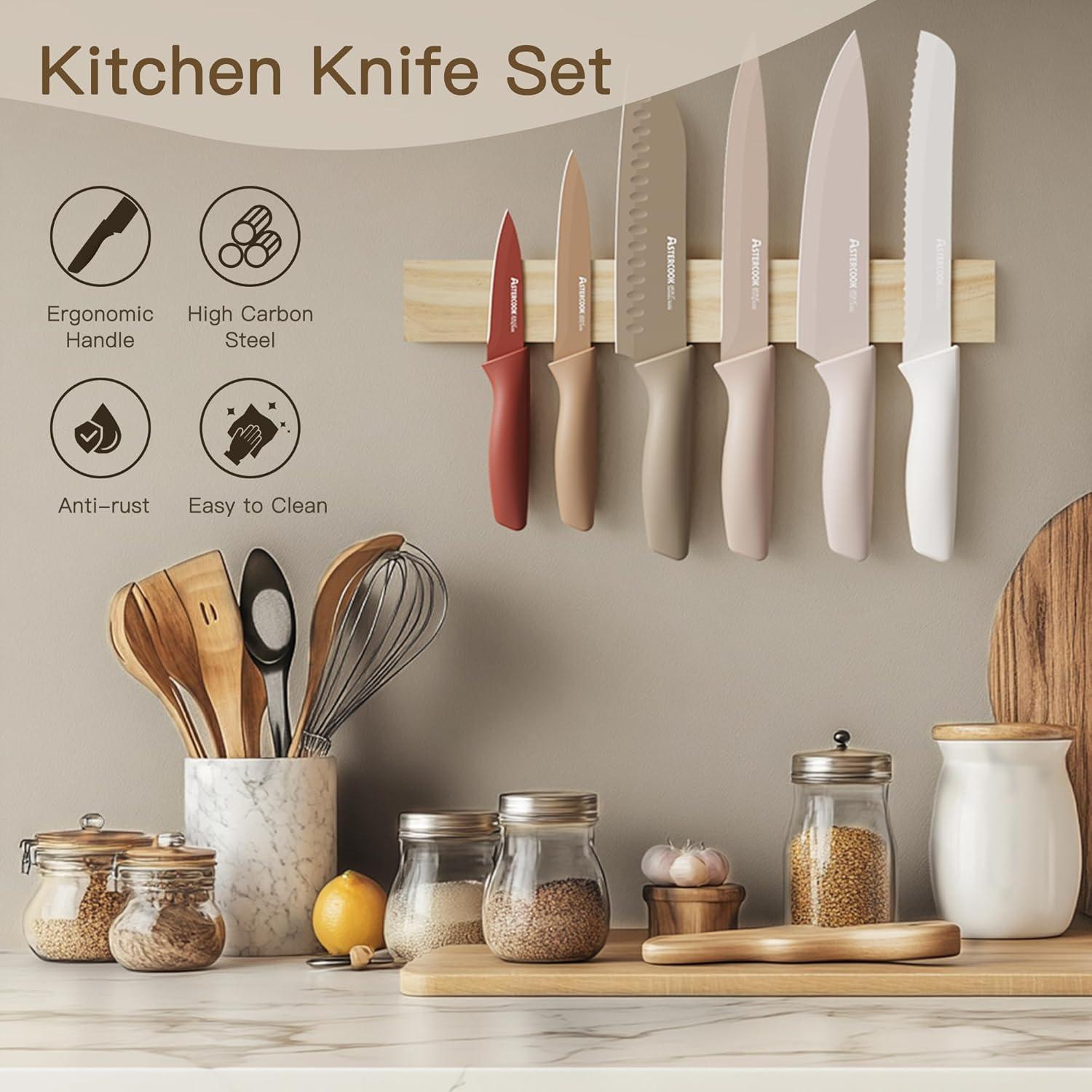Astercook Knife Set Review: Anti-Rust, 13-Piece, Dishwasher-Safe