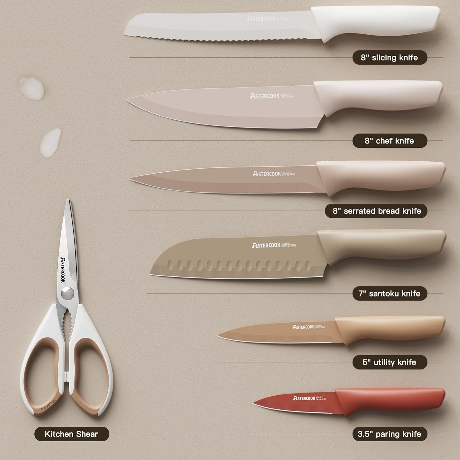 Astercook Knife Set Review: Anti-Rust, 13-Piece, Dishwasher-Safe