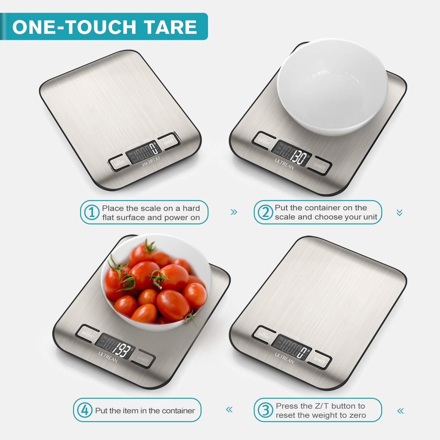 Ultrean Food Scale: Grams/Ounces Precision with Easy Tare