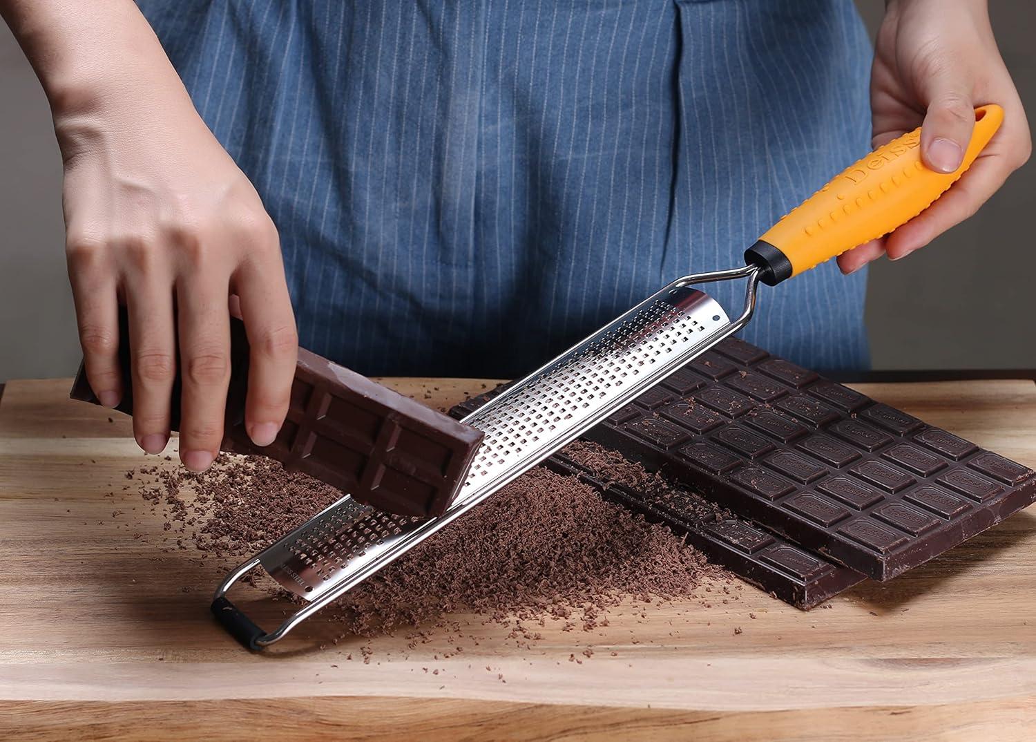 Deiss PRO Citrus Lemon Zester & Cheese Grater: Razor-Sharp Steel