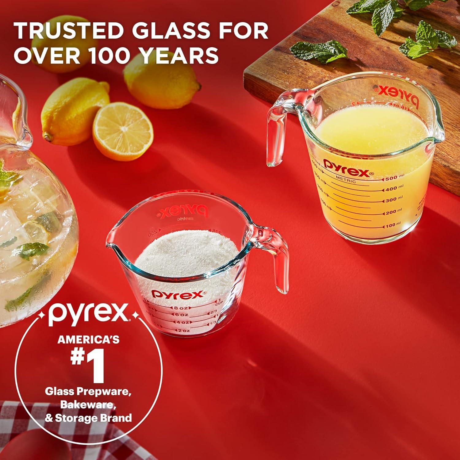 Pyrex 2 Piece Glass Measuring Cup Set: Freezer-to-Oven Safe