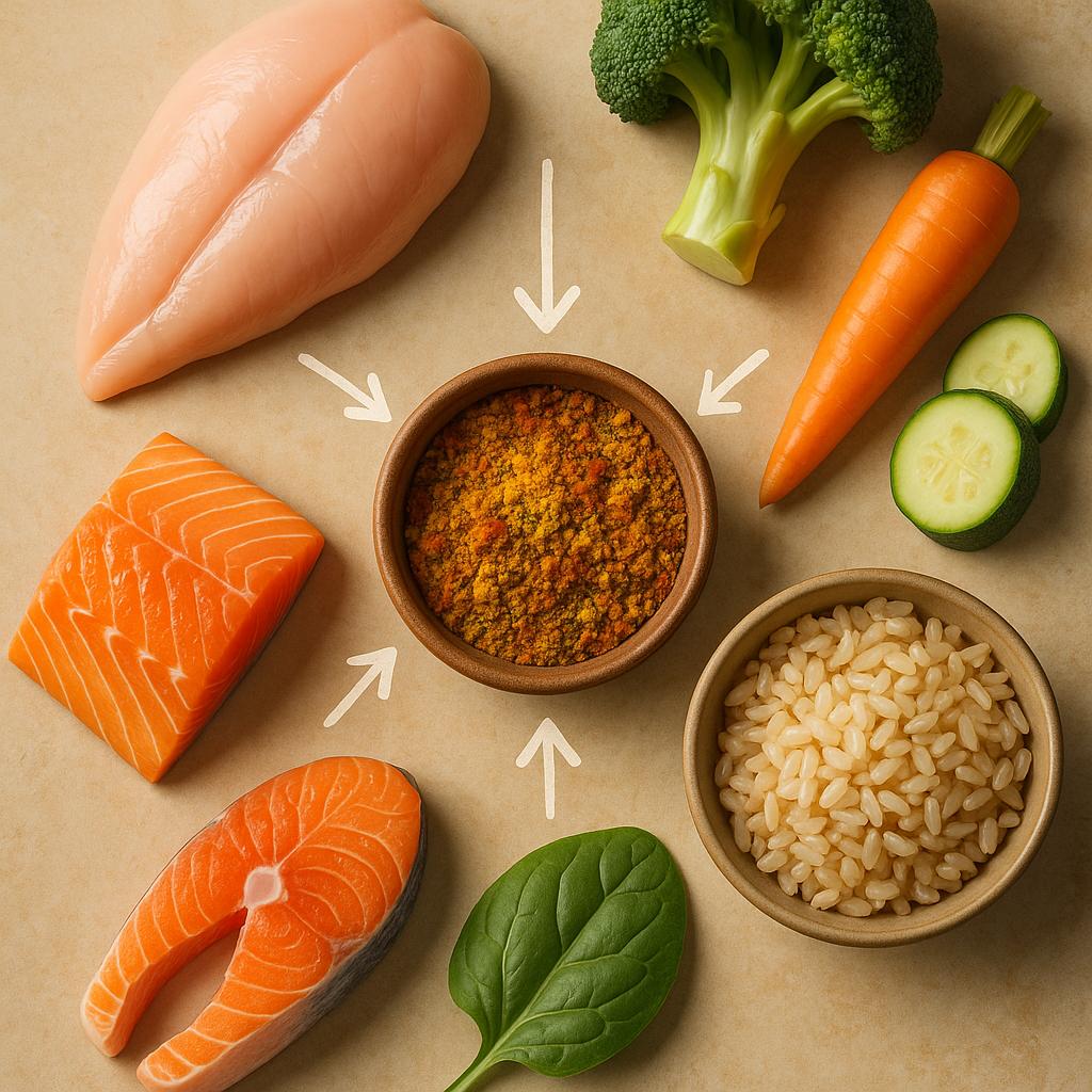 Pair spices with proteins vegetables and grains for balanced flavor