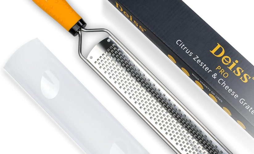 Deiss PRO Citrus Lemon Zester & Cheese Grater: Razor-Sharp Steel