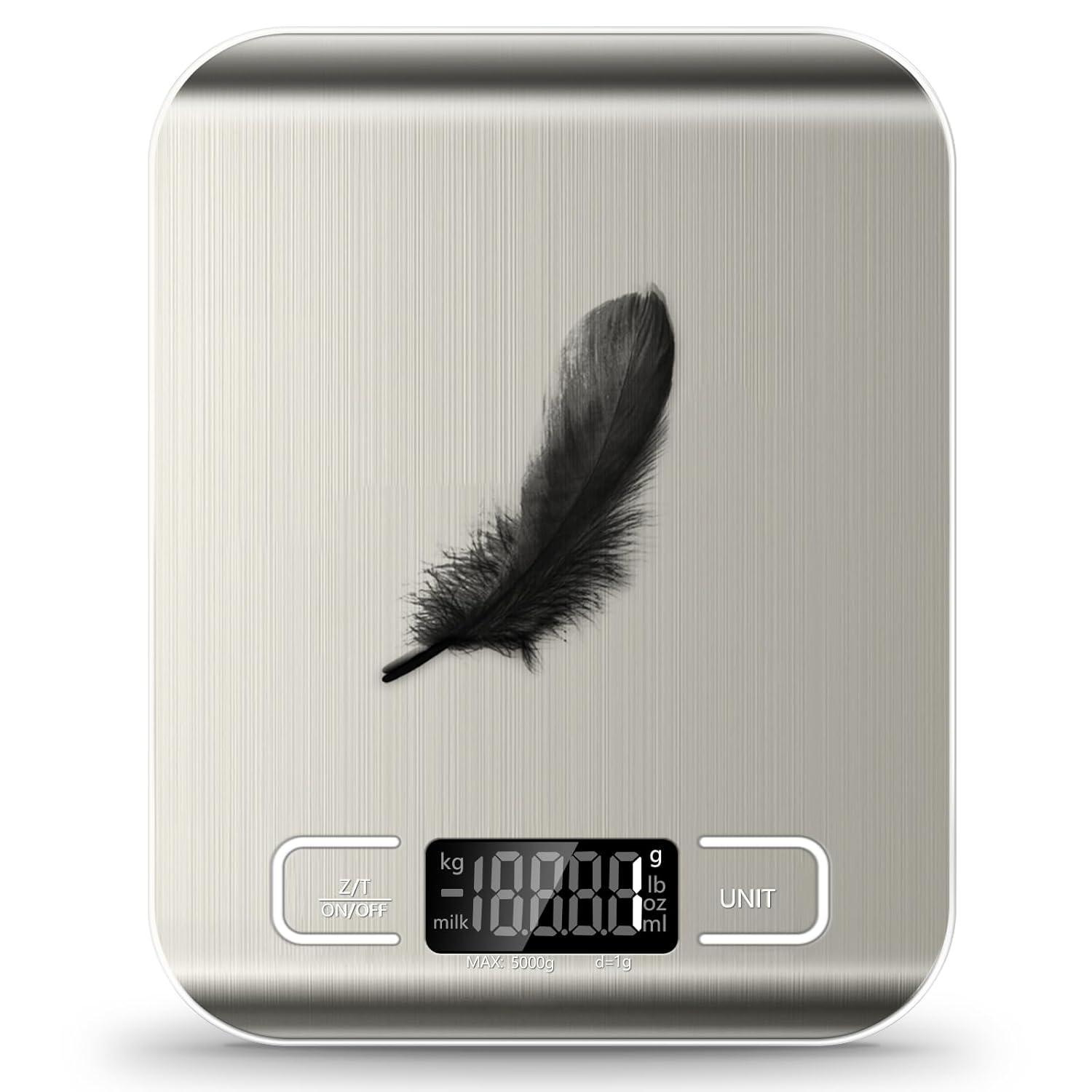 11lb Kitchen Food Scale Review: 1g Accuracy for Meal Prep & Tare